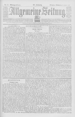 Allgemeine Zeitung Mittwoch 27. Januar 1897