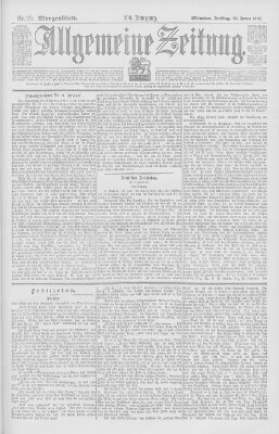 Allgemeine Zeitung Freitag 29. Januar 1897