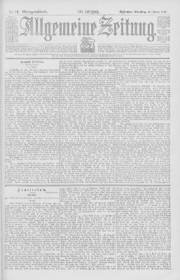 Allgemeine Zeitung Samstag 30. Januar 1897