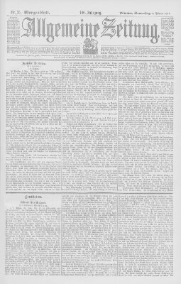 Allgemeine Zeitung Donnerstag 4. Februar 1897