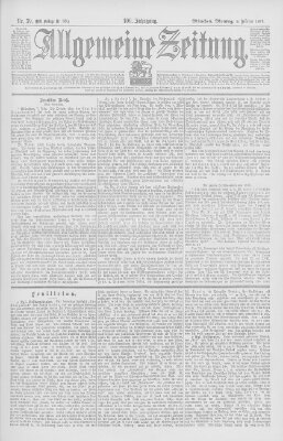 Allgemeine Zeitung Montag 8. Februar 1897