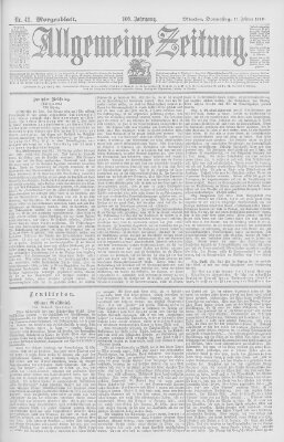 Allgemeine Zeitung Donnerstag 11. Februar 1897