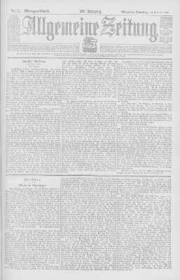 Allgemeine Zeitung Samstag 20. Februar 1897