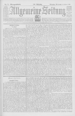 Allgemeine Zeitung Mittwoch 24. Februar 1897