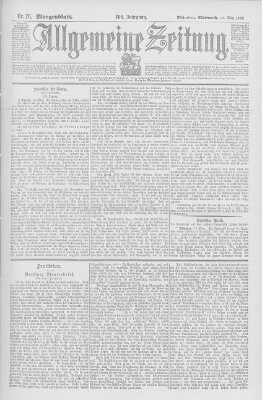 Allgemeine Zeitung Mittwoch 17. März 1897