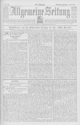 Allgemeine Zeitung Freitag 19. März 1897