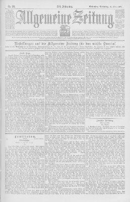 Allgemeine Zeitung Sonntag 21. März 1897