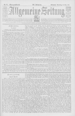 Allgemeine Zeitung Samstag 27. März 1897