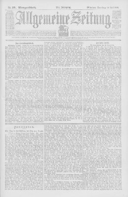 Allgemeine Zeitung Samstag 10. April 1897