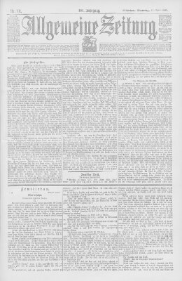 Allgemeine Zeitung Sonntag 11. April 1897