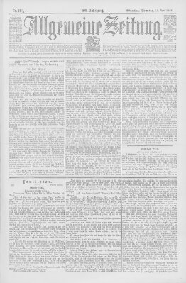 Allgemeine Zeitung Sonntag 18. April 1897