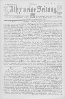 Allgemeine Zeitung Montag 3. Mai 1897