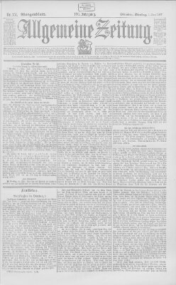 Allgemeine Zeitung Dienstag 1. Juni 1897