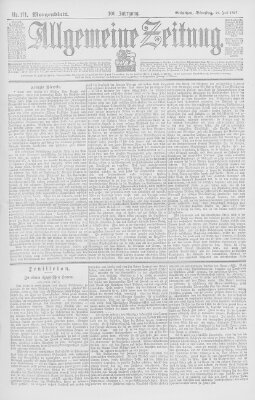 Allgemeine Zeitung Dienstag 22. Juni 1897