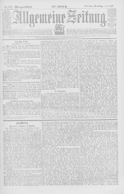 Allgemeine Zeitung Samstag 3. Juli 1897