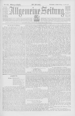 Allgemeine Zeitung Donnerstag 15. Juli 1897