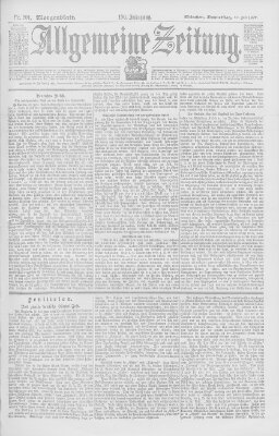 Allgemeine Zeitung Donnerstag 22. Juli 1897