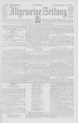 Allgemeine Zeitung Samstag 31. Juli 1897