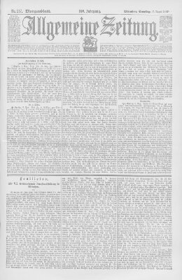 Allgemeine Zeitung Samstag 7. August 1897