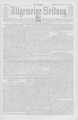 Allgemeine Zeitung Montag 23. August 1897