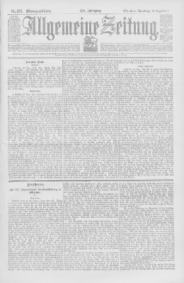 Allgemeine Zeitung Samstag 28. August 1897