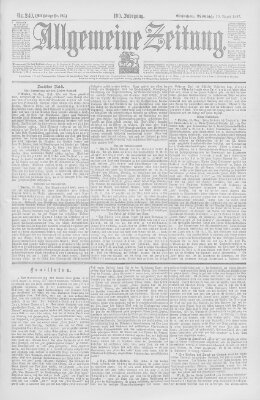 Allgemeine Zeitung Montag 30. August 1897