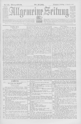 Allgemeine Zeitung Freitag 3. September 1897