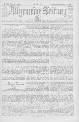 Allgemeine Zeitung Samstag 4. September 1897