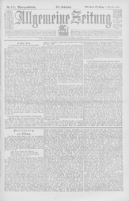 Allgemeine Zeitung Dienstag 7. September 1897