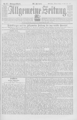 Allgemeine Zeitung Donnerstag 16. September 1897