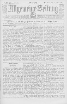 Allgemeine Zeitung Freitag 17. September 1897