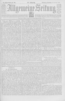 Allgemeine Zeitung Montag 20. September 1897