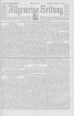 Allgemeine Zeitung Dienstag 21. September 1897