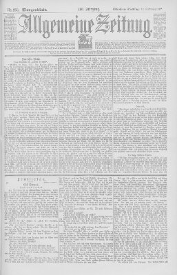 Allgemeine Zeitung Dienstag 28. September 1897