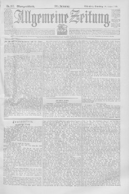 Allgemeine Zeitung Samstag 16. Oktober 1897