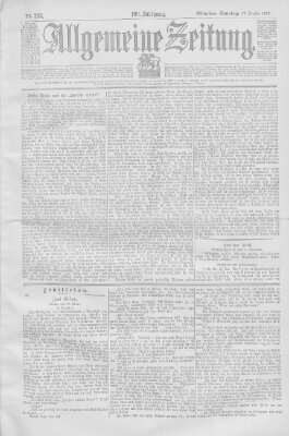 Allgemeine Zeitung Sonntag 17. Oktober 1897