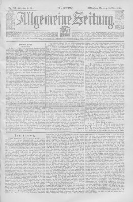 Allgemeine Zeitung Montag 25. Oktober 1897