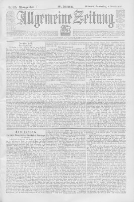 Allgemeine Zeitung Donnerstag 4. November 1897