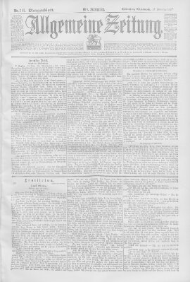 Allgemeine Zeitung Mittwoch 17. November 1897