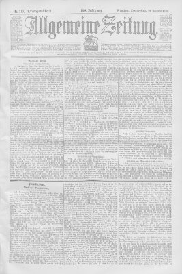 Allgemeine Zeitung Donnerstag 18. November 1897