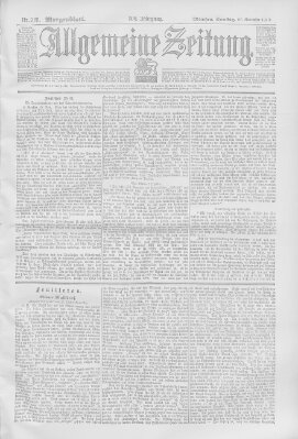 Allgemeine Zeitung Samstag 27. November 1897