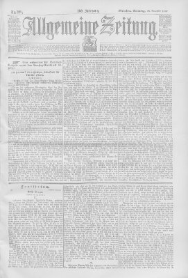 Allgemeine Zeitung Sonntag 28. November 1897