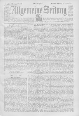 Allgemeine Zeitung Dienstag 30. November 1897