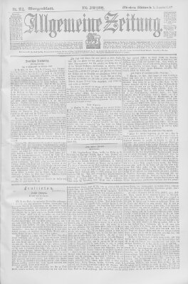 Allgemeine Zeitung Mittwoch 1. Dezember 1897