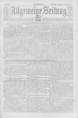 Allgemeine Zeitung Sonntag 5. Dezember 1897