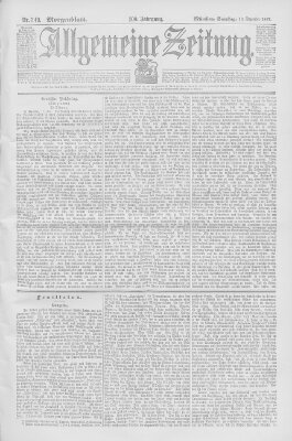 Allgemeine Zeitung Samstag 18. Dezember 1897