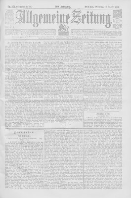 Allgemeine Zeitung Montag 20. Dezember 1897