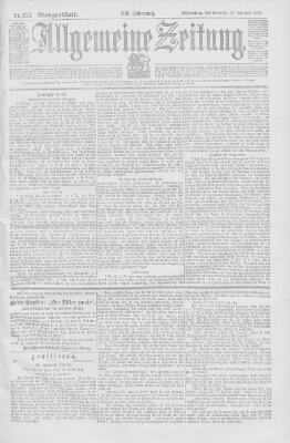 Allgemeine Zeitung Mittwoch 22. Dezember 1897