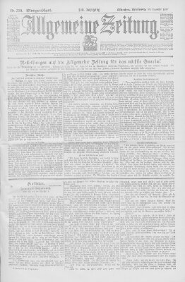 Allgemeine Zeitung Mittwoch 29. Dezember 1897