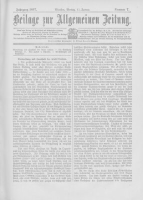 Allgemeine Zeitung Montag 11. Januar 1897